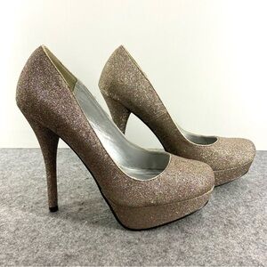 Club Couture Super Sparkly Platform Stiletto Heels Women’s Size 9